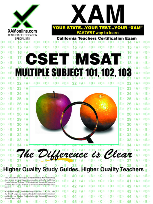 Title details for CSET MSAT Multiple Subject 101, 102, 103 by Sharon Wynne - Wait list